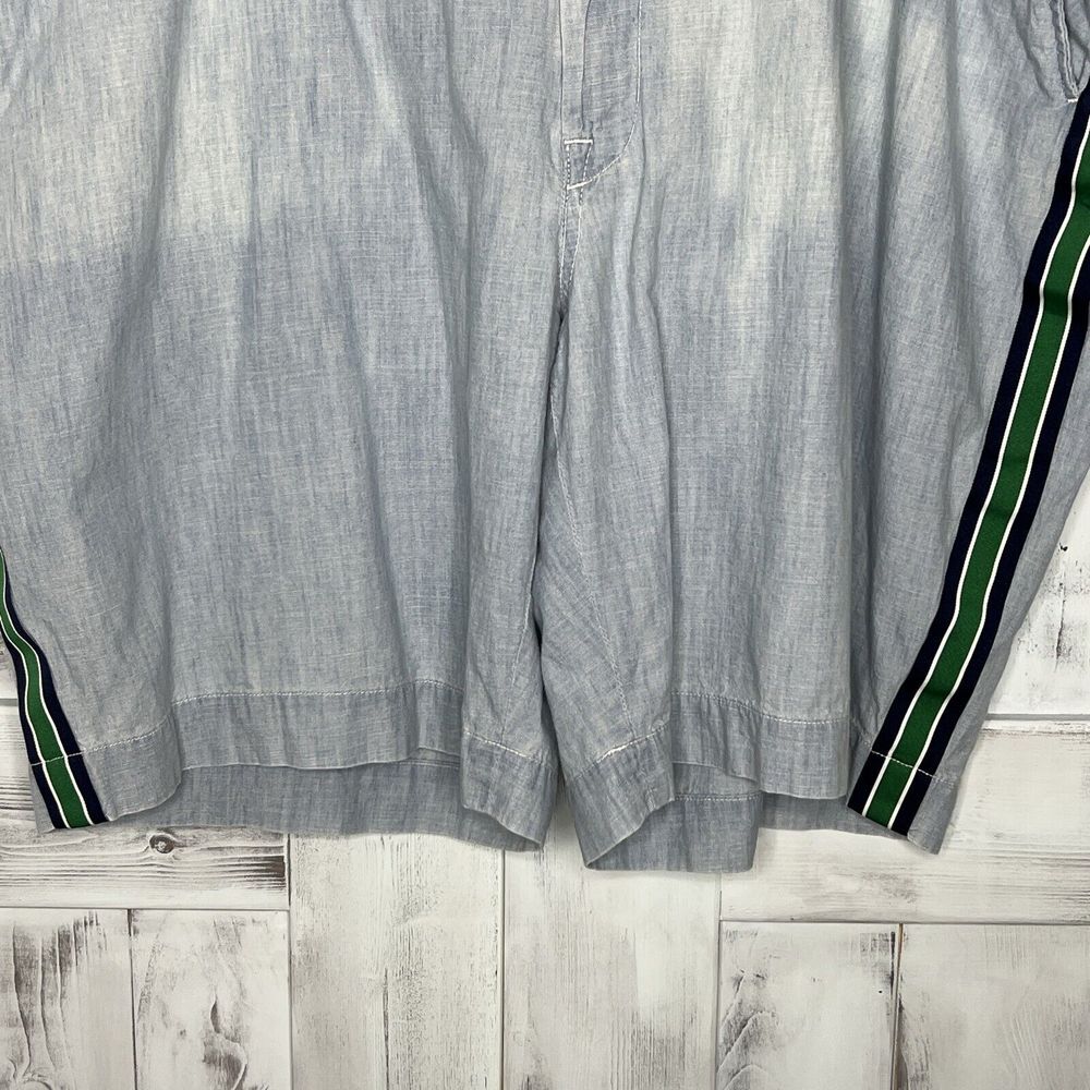 MENS POLO RALPH LAUREN BLUE‎ CHAMBRAY RIBBON TUXEDO STRIPE CHINO WALK SHORTS 50 - Picture 2 of 16
